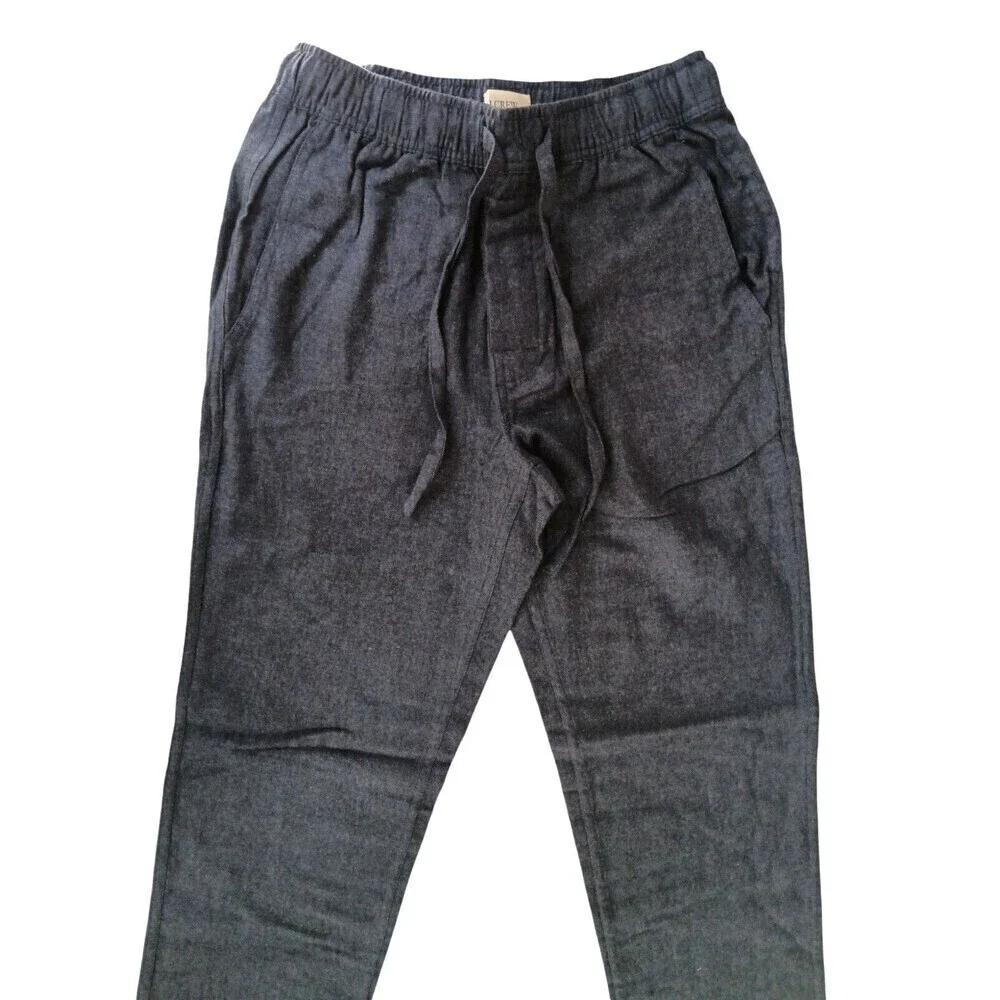 J. Crew Pajama Pant Mens XS Flannel Blue Pockets Hidden Fly Reimagined BC520 NWT